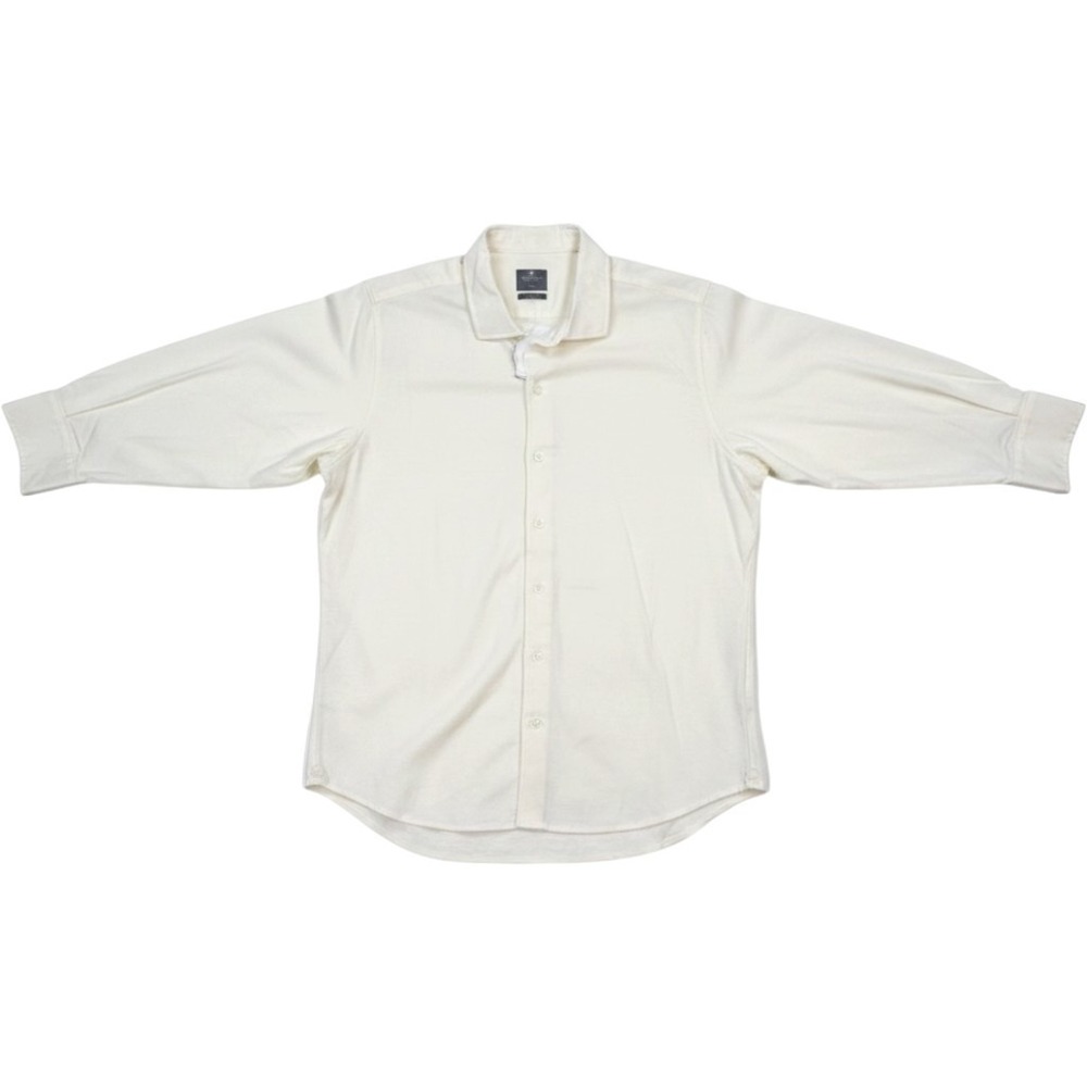 Men's Wolf & Hank Amsterdam Dress Shirt 2XL Slim Fit Long Sleeve Cream White NWT